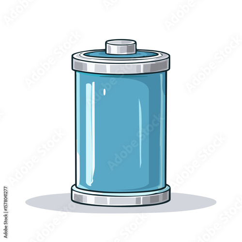 Illustration of a battery cell container for energy storage or liquid nitrogen transportation