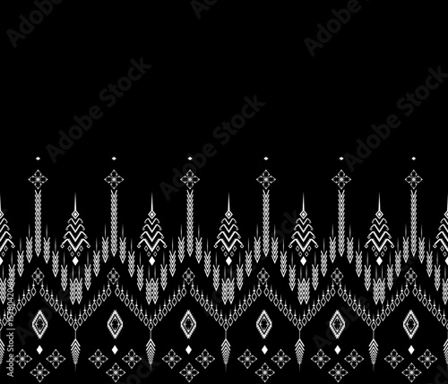 Ethnic abstract background. Seamless pattern in tribal, folk embroidery, and Thai style. Aztec geometric art ornament print.Design for carpet, wallpaper, clothing, wrapping, fabric, cover, textile 