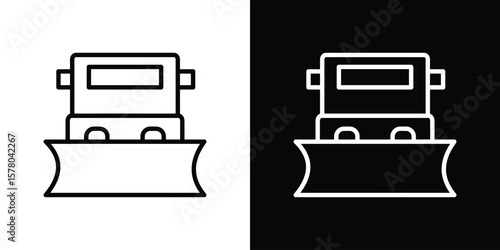 Snowplow icon in vector. Logotype
