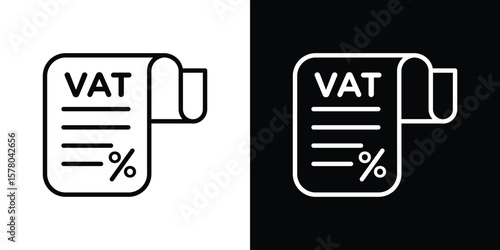 Value added tax VAT icon in vector. Logotype