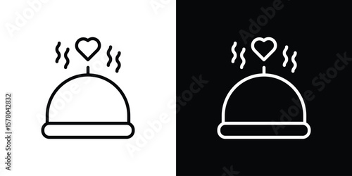 Wedding dinner icon in vector. Logotype