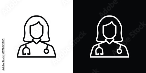 Woman Doctor icon in vector. Logotype