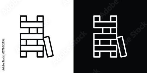 Wooden block icon in vector. Logotype