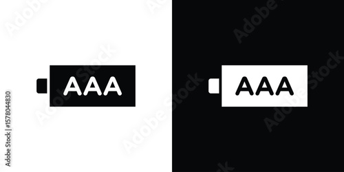 AAA battery icon symbol. Vector icon in trendy flat design