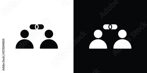 Affiliate link icon symbol. Vector icon in trendy flat design