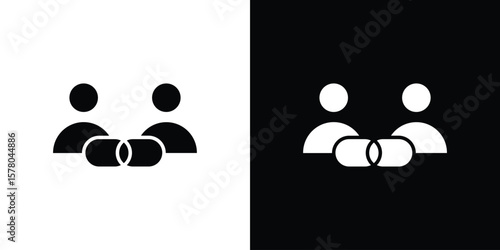Affiliate link icon symbol. Vector icon in trendy flat design