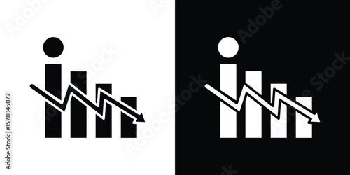 Attrition icon symbol. Vector icon in trendy flat design