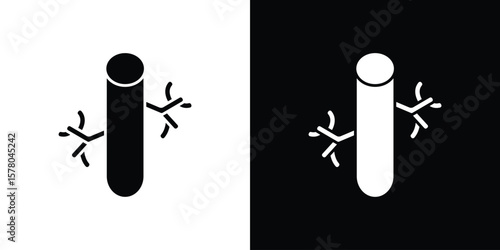 Blood vessel icon symbol. Vector icon in trendy flat design