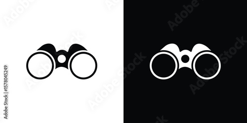 Binoculars icon symbol. Vector icon in trendy flat design