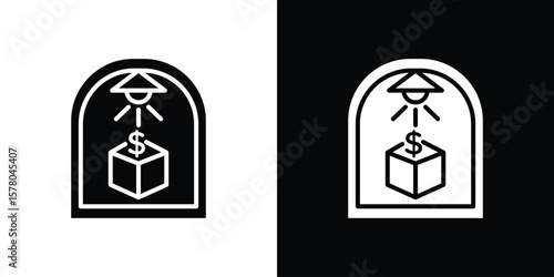 Business incubator icon symbol. Vector icon in trendy flat design
