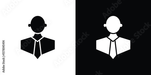 Businessman icon symbol. Vector icon in trendy flat design