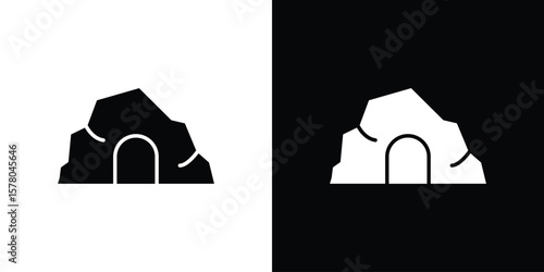 cave icon symbol. Vector icon in trendy flat design