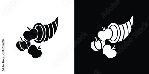 Cornucopia icon symbol. Vector icon in trendy flat design