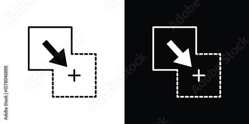 Drag and drop icon symbol. Vector icon in trendy flat design