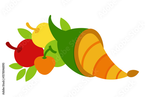 Cornucopia Style Fruit Explosion From A Horn