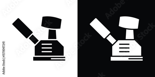 Floor sanding machine icon symbol. Vector icon in trendy flat design