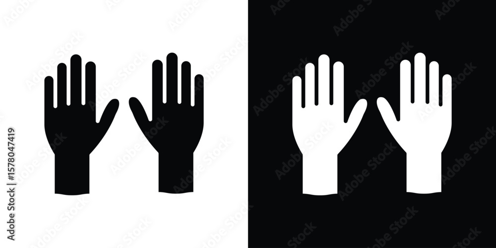 Obraz premium Gloves icon symbol. Vector icon in trendy flat design