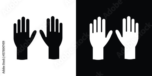 Gloves icon symbol. Vector icon in trendy flat design