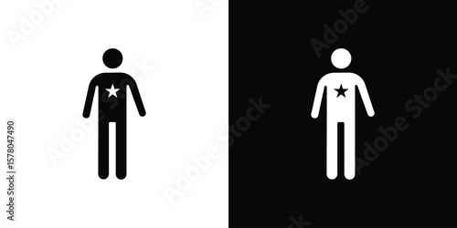 Good human icon symbol. Vector icon in trendy flat design
