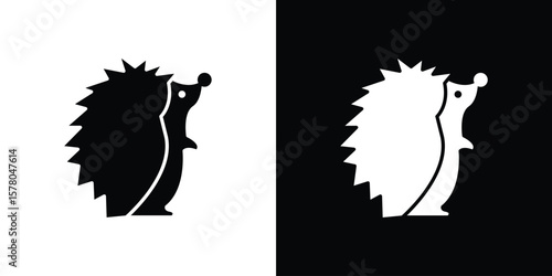 Hedgehog icon symbol. Vector icon in trendy flat design