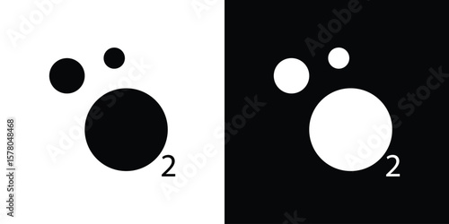 Oxygen O2 icon symbol. Vector icon in trendy flat design