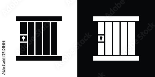 Prison icon symbol. Vector icon in trendy flat design