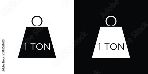 Tonne icon symbol. Vector icon in trendy flat design
