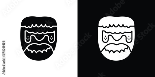 Tonsillitis icon symbol. Vector icon in trendy flat design