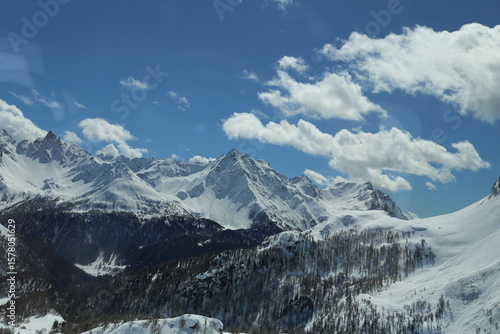 snow covered mountains