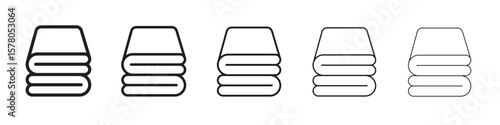blanket icon line art vector collection on white background