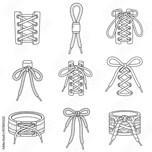 Collection of shoelaces and shoelace accessories for footwear