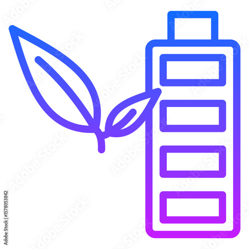 Eco Battery Vector Icons