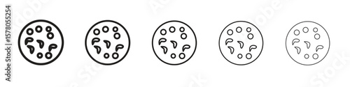 Leukemia icon line art vector collection on white background