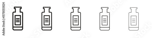 Olive oil icon line art vector collection on white background