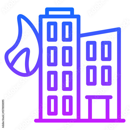 Building Fire Vector Icons