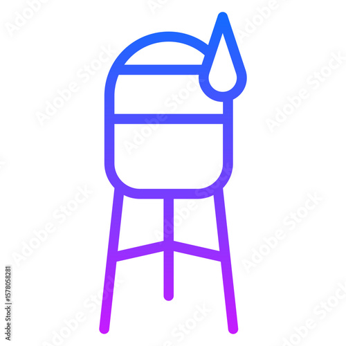 Water Tower Vector Icons