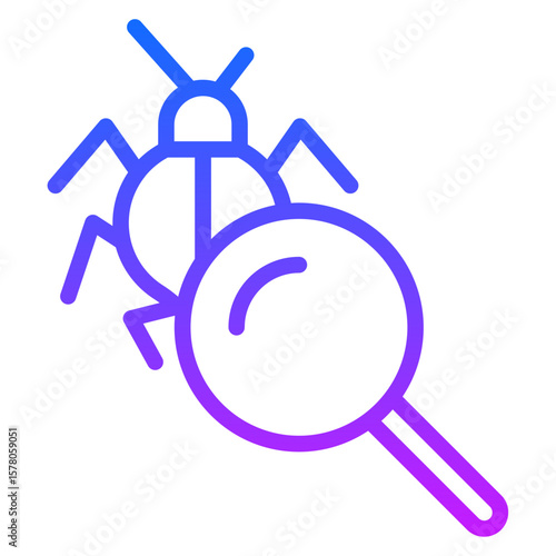 Bug Search Vector Icons