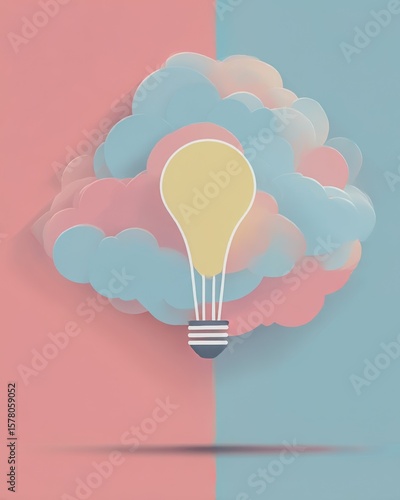 business innovation flat design solid pastel