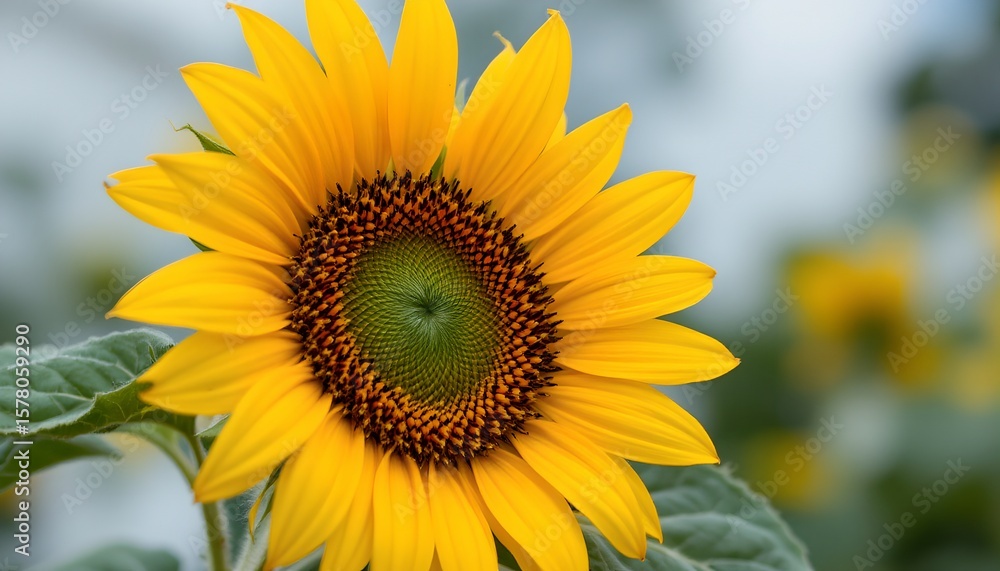 a vibrant sunflower in full bloom, its large yellow petals radiating around the dark brown center with bright orange seeds a vibrant sunflower in full bloom, its large yellow petals radiating around the dark brown center with bright orange seeds