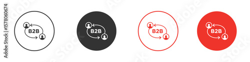 B2B icon pack. Clipart Vector design