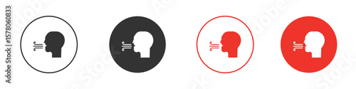 Breath icon pack. Clipart Vector design