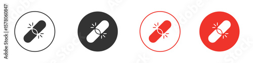 Broken link icon pack. Clipart Vector design