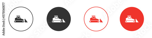Bulldozer icon pack. Clipart Vector design