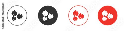 Chickpeas hummus icon pack. Clipart Vector design