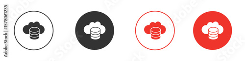 Cloud server icon pack. Clipart Vector design