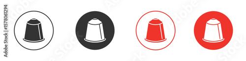 Coffee capsule icon pack. Clipart Vector design