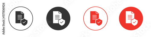 Contract coverage icon pack. Clipart Vector design