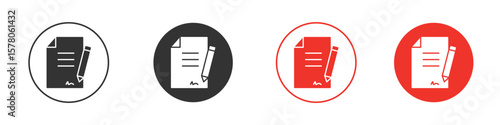 Contract icon pack. Clipart Vector design
