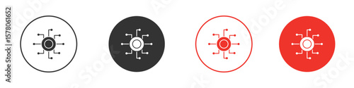 Decentralized icon pack. Clipart Vector design