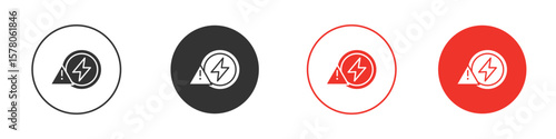 Electric Problem icon pack. Clipart Vector design
